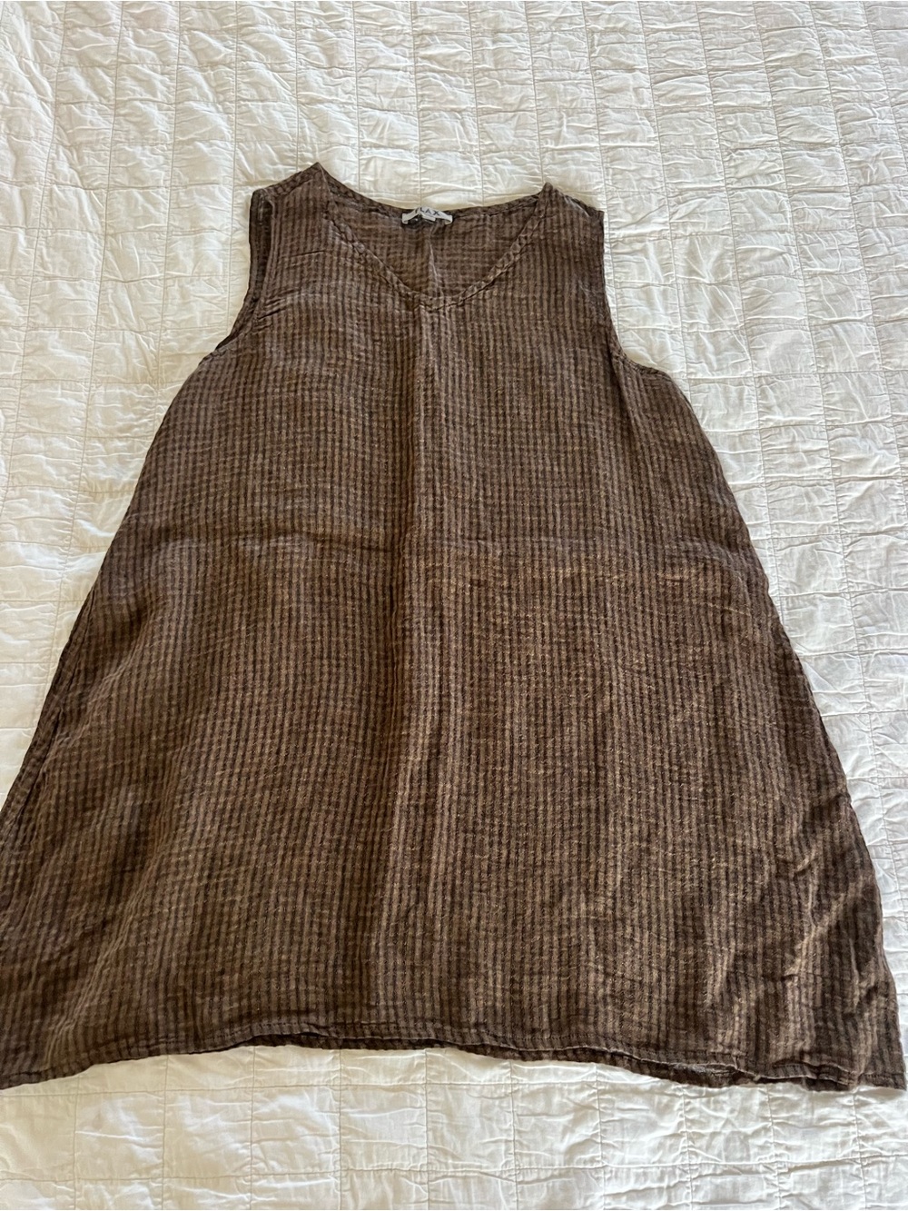Flax women’s dress 3G XL brown 100% linen